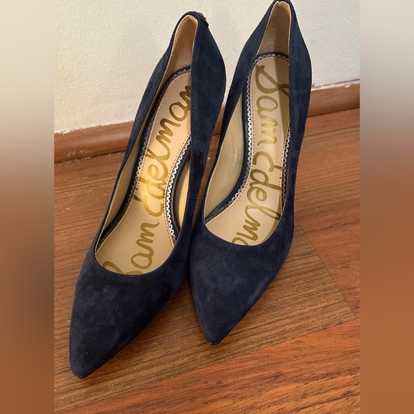 Sam Edelman Hazel Pump Navy Suede - Picture 2 of 4